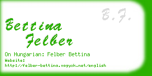 bettina felber business card